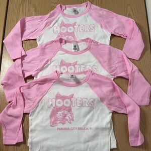 New Bundle of 3 Girls Hooters Shirts From Panama City Beach Florida Size 6T